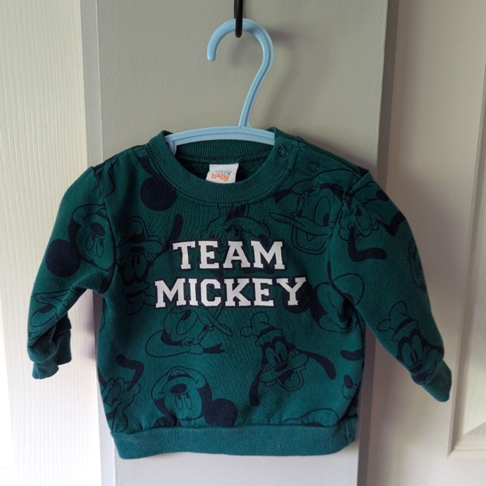 DISNEY BABY TEAM MICKEY SWEATER 3-6MTH